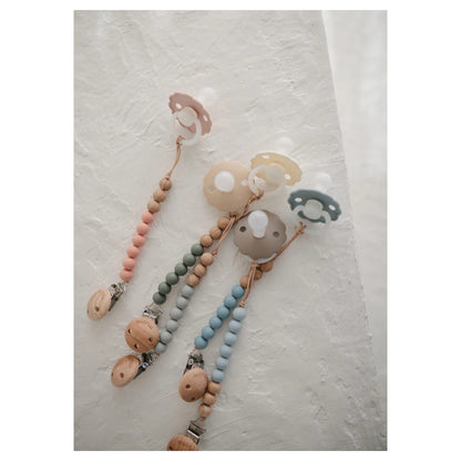 Mushie Pacifier Clips Halo (Powder)