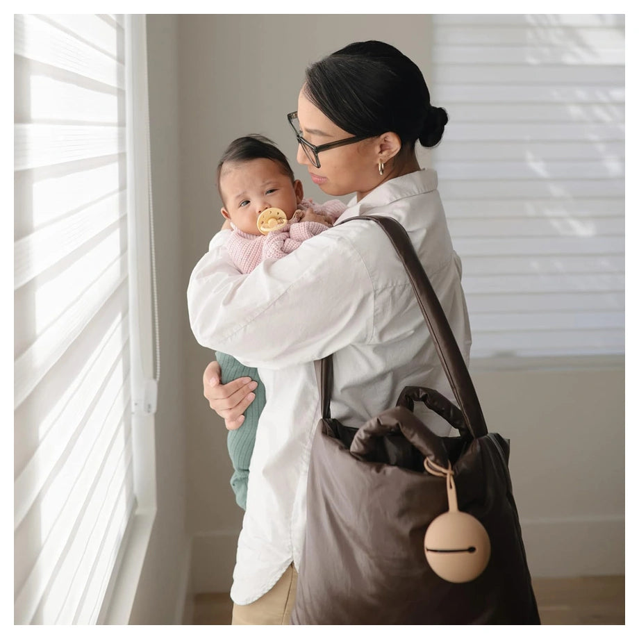 Mushie Pacifier Case (Pale Taupe)