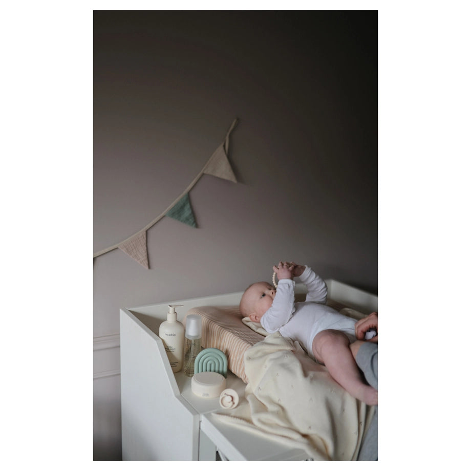 Mushie Changing Pad Cover (Natural Stripe)