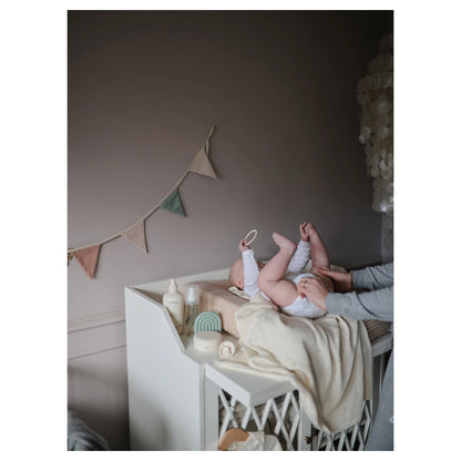 Mushie Changing Pad Cover (Natural Stripe)