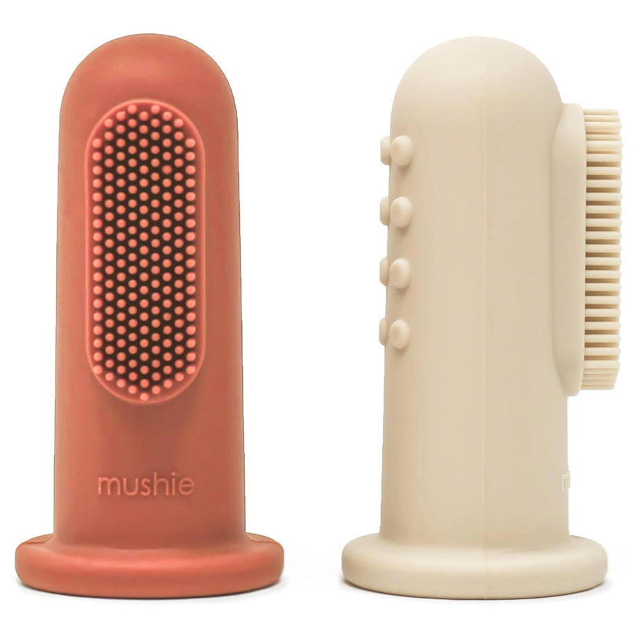 Mushie Finger Toothbrush (Clay/Shifting Sand)