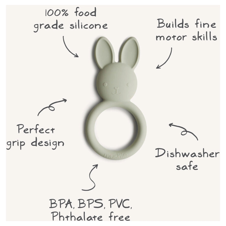 Mushie Teether (Bunny Sage)