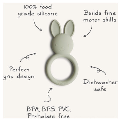 Mushie Teether (Bunny Sage)