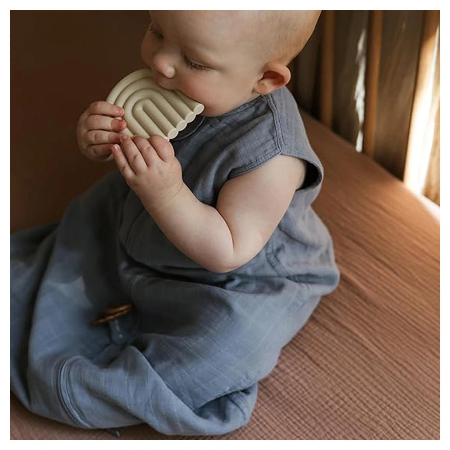 Mushie Muslin Sleep Bag (Baby Blue)