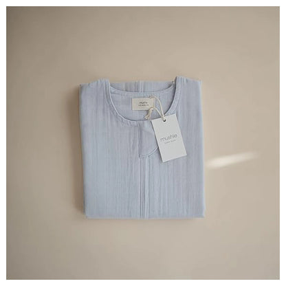Mushie Muslin Sleep Bag (Baby Blue)