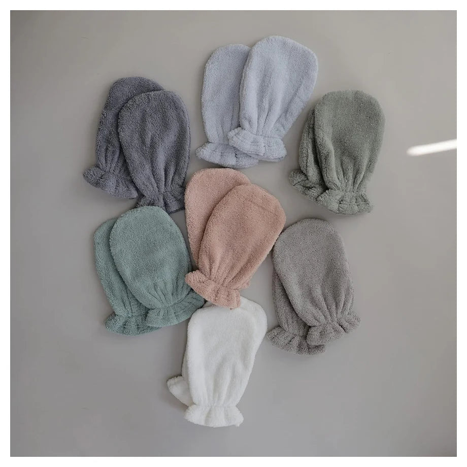 Mushie Bath Mitt 2-Pack (Gray)