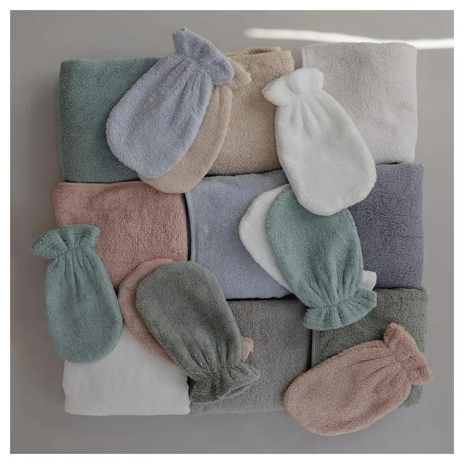 Mushie Bath Mitt 2-Pack (Gray)