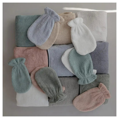 Mushie Bath Mitt 2-Pack (Gray)