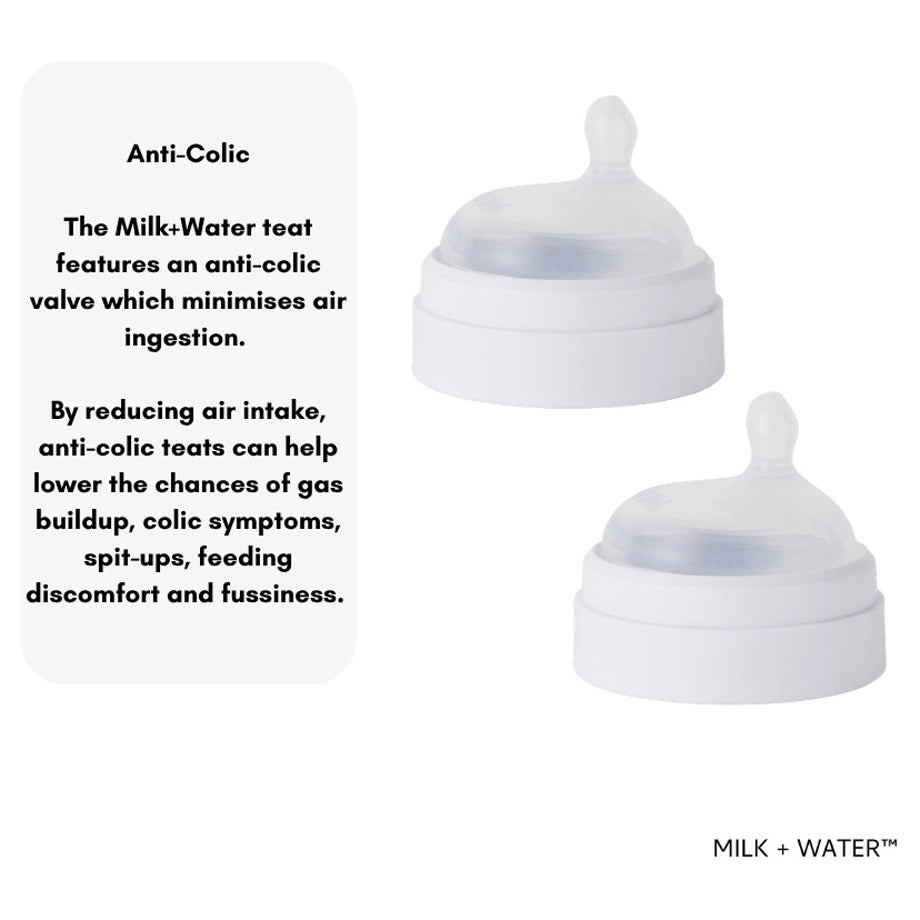 MILK + WATER Teats 2 Pack (Slow Flow)