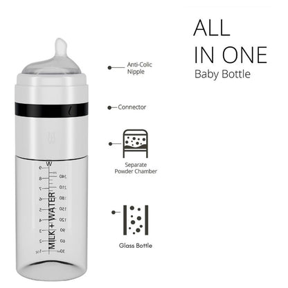 MILK + WATER Glass Bottle 9oz (Arctic White, Medium Flow)
