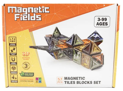 Magnetic Fields Castle Magnetic Tiles Set (57 Pieces)
