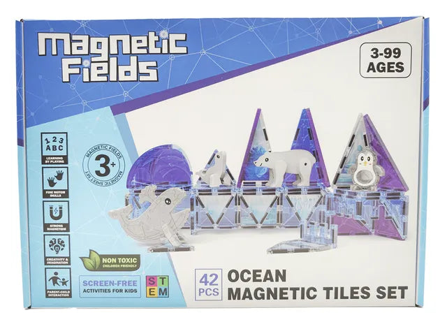 Magnetic Fields Ocean Magnetic Tiles Set (42 Pieces)