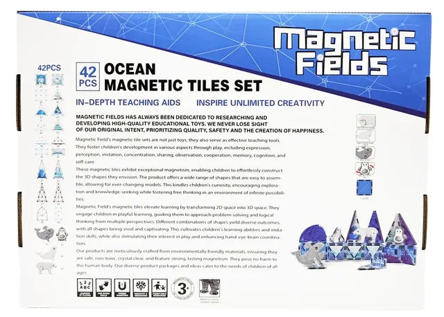 Magnetic Fields Ocean Magnetic Tiles Set (42 Pieces)