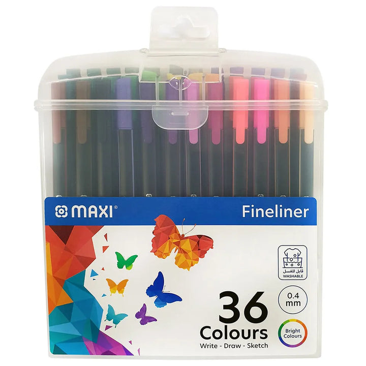 Maxi - Fineliner Triangular 0.4mm Pack of 36