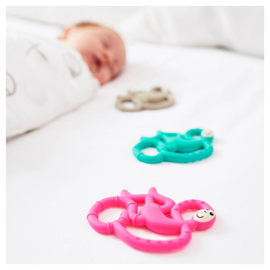 Matchstick Monkey Mini Monkey Teether (Pink) Matchstick Monkey Mini Monkey Teether (Pink)