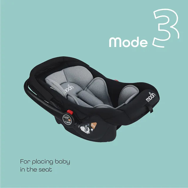 Moon - Bibo Baby Carrier/Car Seat (Black)