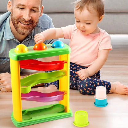Moon Pound & Roll Educational Toy with 3 Balls