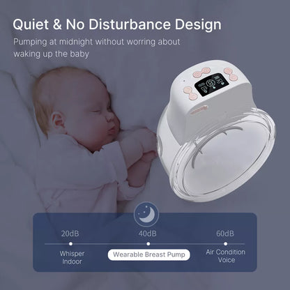 Doopser Electric Wearable Breast Pump Hands Free Rechargeable Single Milk Extractor
