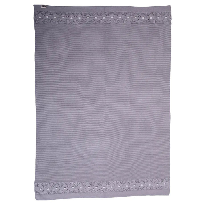 Nini Organic Cotton Knitted Blanket (Mist Grey)