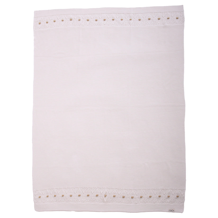 Nini Organic Cotton Knitted Blanket (Snow White) Nini Organic Cotton Knitted Blanket (Snow White)