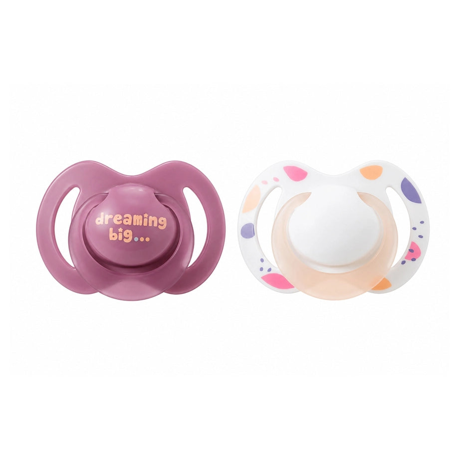 Nuby Night Soothers (Pink), 6-18 Months(2 Pack)