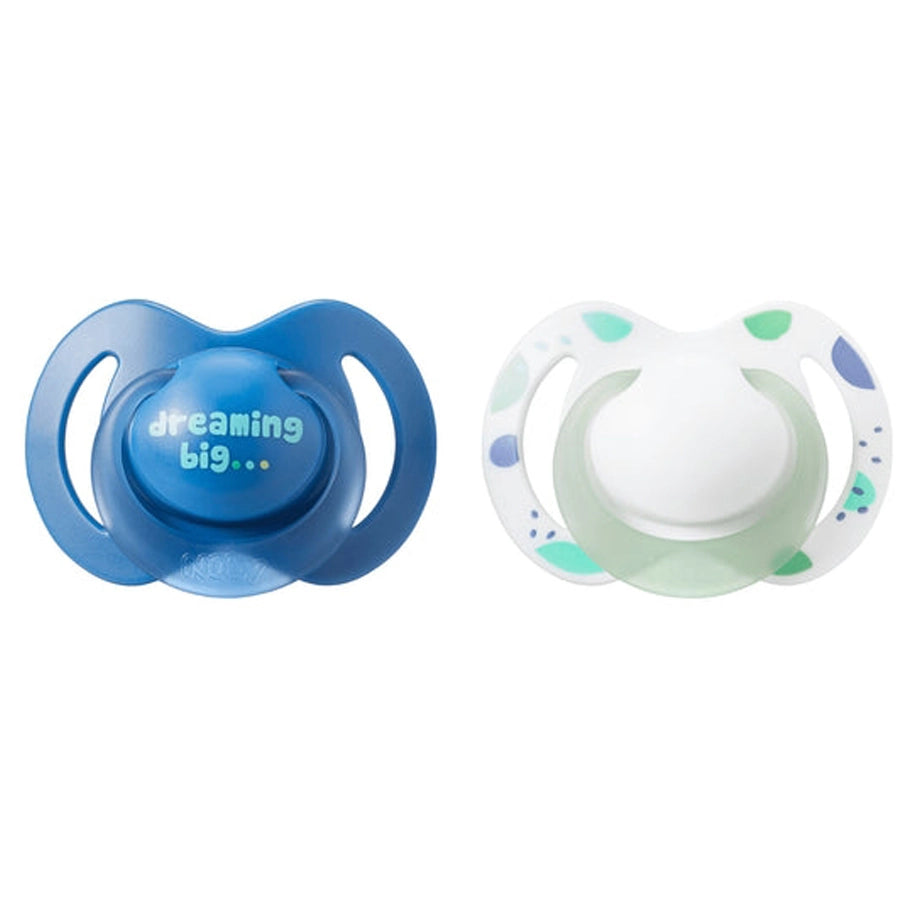 Nuby Night Soothers (Blue) 6-18 Months (2 Pack)