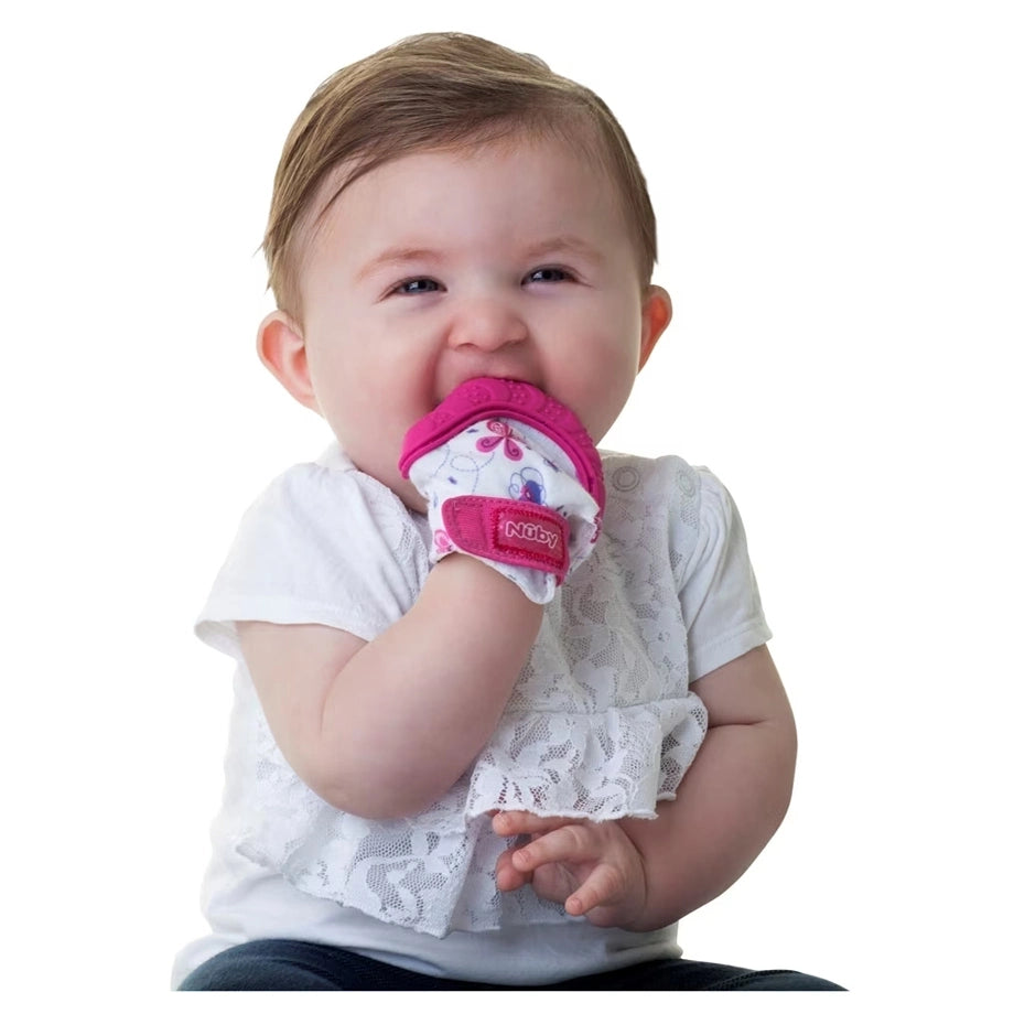 Nuby Patterned Teething Mitts