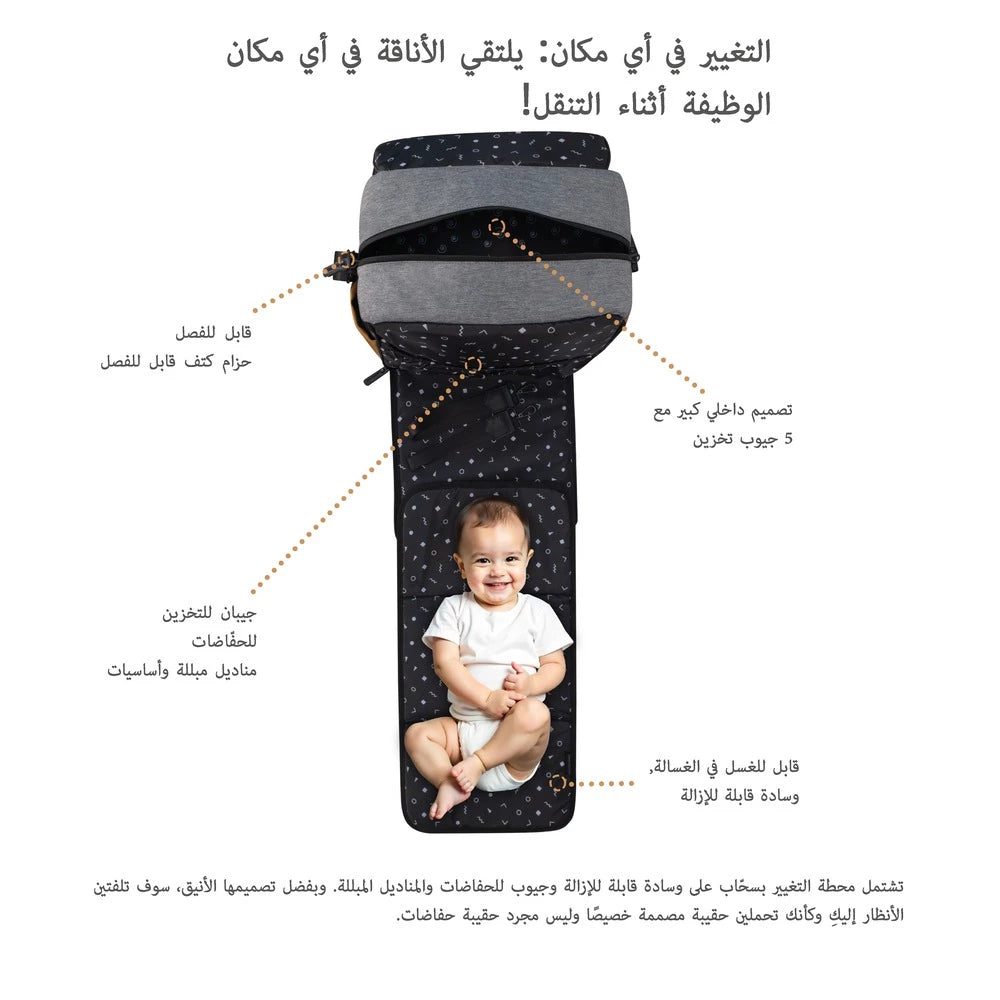 Neobreez NIXE Multifunctional Diaper Backpack with Changing Mat Neobreez NIXE Multifunctional Diaper Backpack with Changing Mat