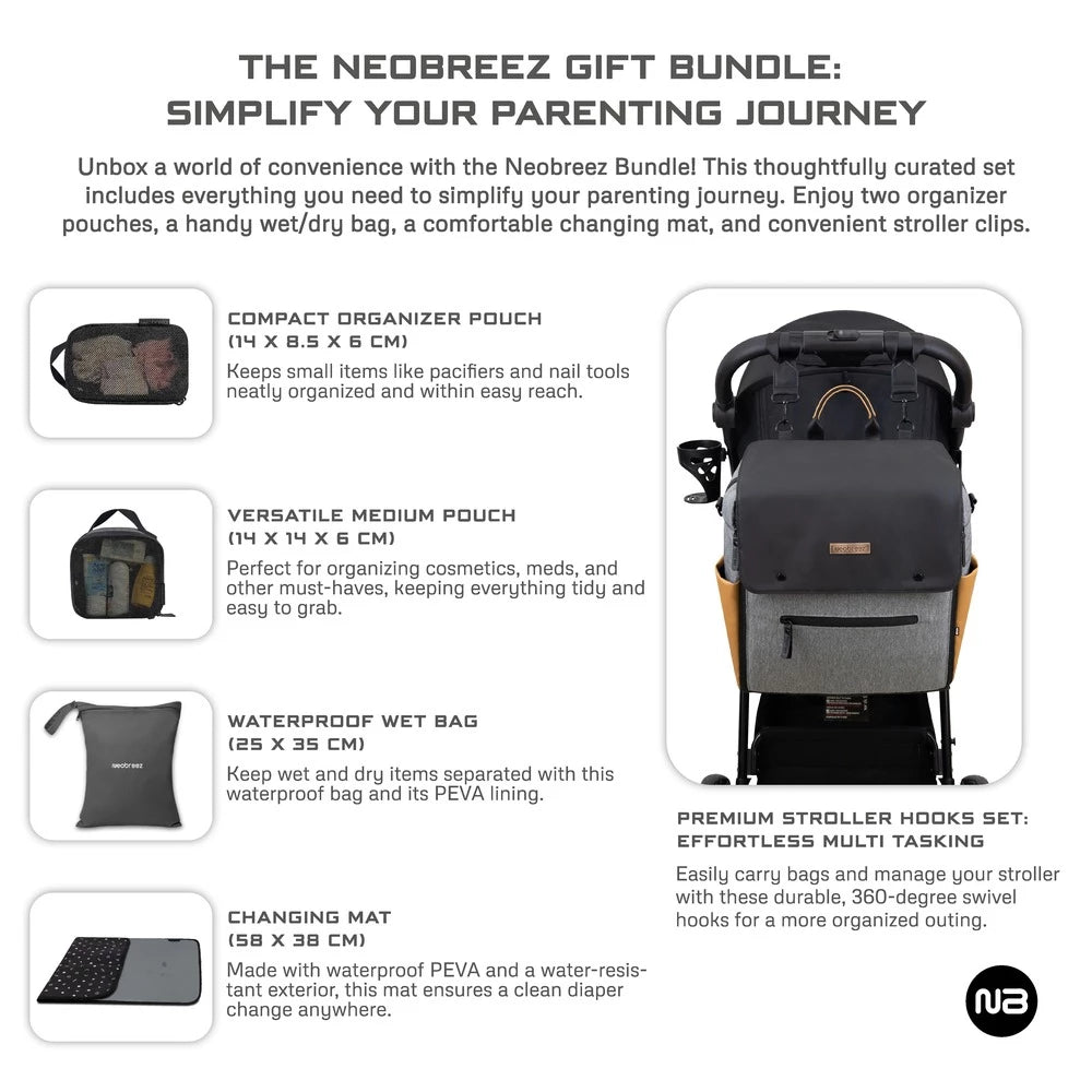 Neobreez NIXE Multifunctional Diaper Backpack with Changing Mat Neobreez NIXE Multifunctional Diaper Backpack with Changing Mat