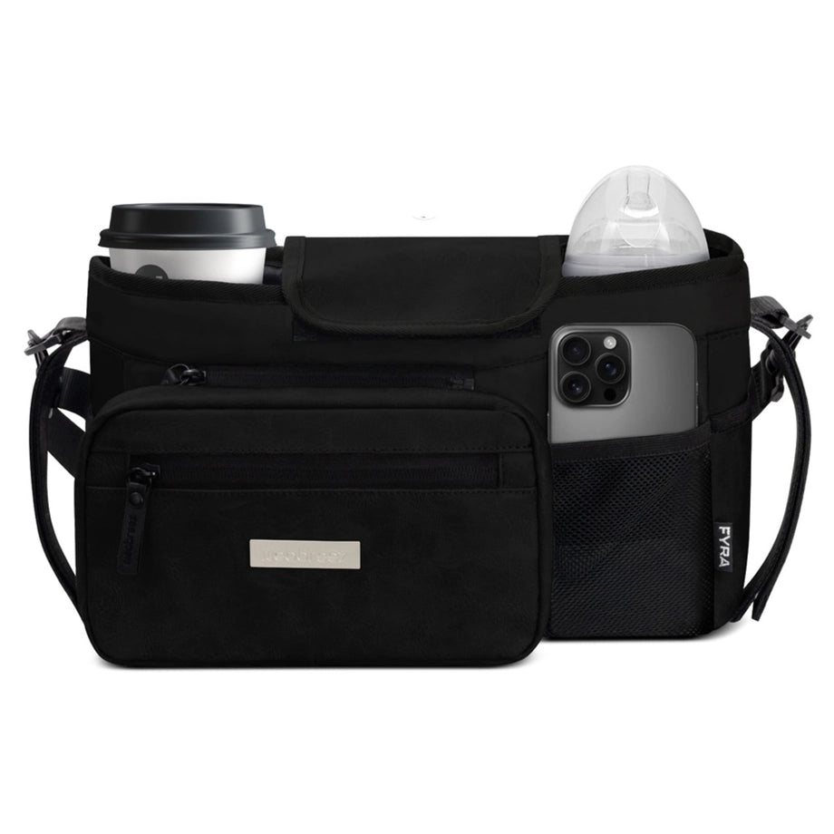 Neobreez FYRA Stroller Organizer Caddy W/Insulated Cup Holder (Black)