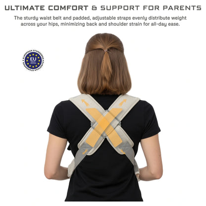 Neobreez ATLIX 3-in-1 Baby Carrier for Newborns to Toddlers (Beige)