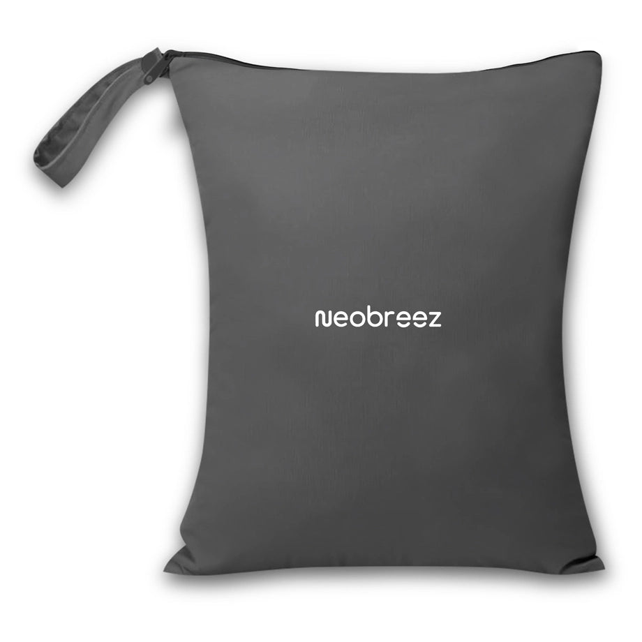 Neobreez Reusable Waterproof Wet Dry Bag with Zipper 25x35cm Polyster (Dark Grey)