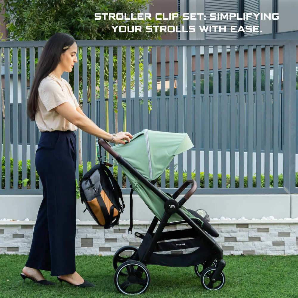 خطافات عربة الأطفال Neobreez 360 درجة مشابك فتح بيد واحدة خطافات عربة الأطفال Neobreez 360 درجة مشابك فتح بيد واحدة