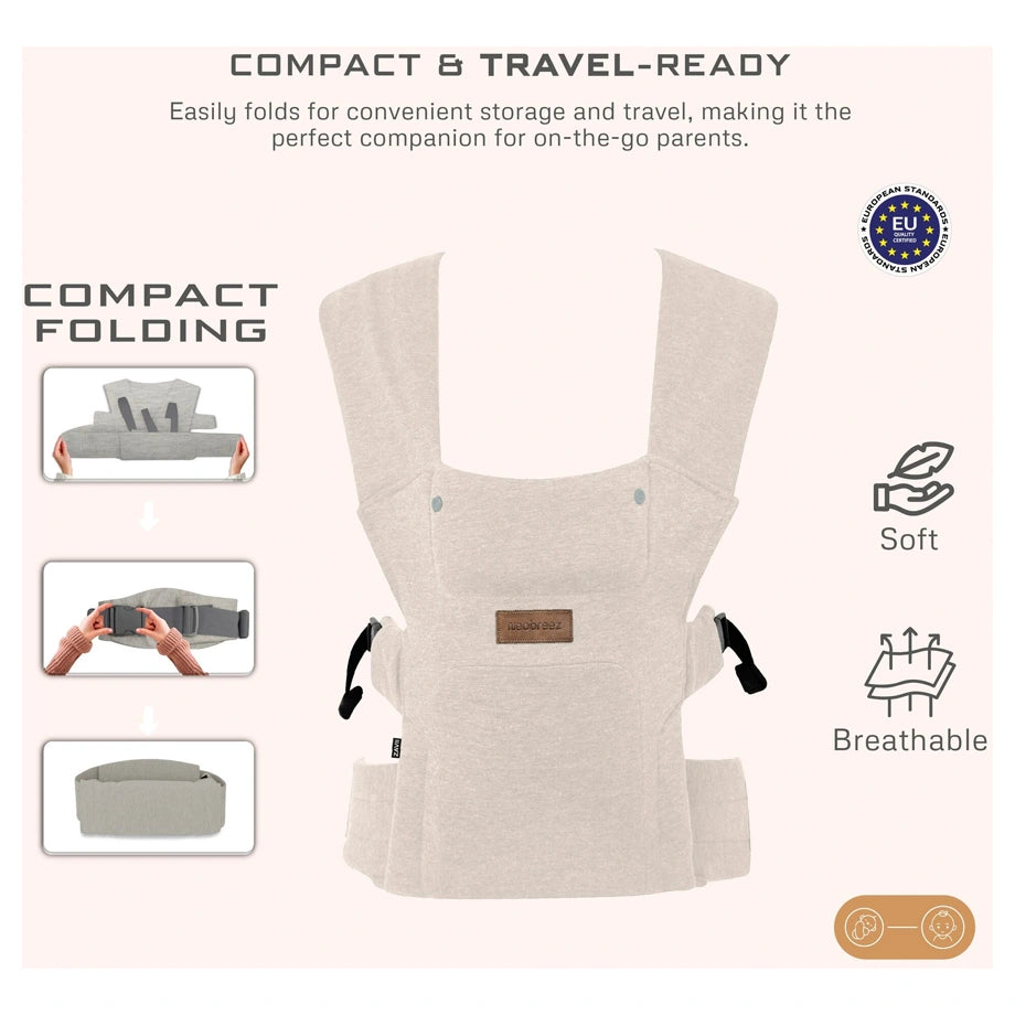 Neobreez Zavii Convertible Baby Carrier Newborn-Toddler (Cream)