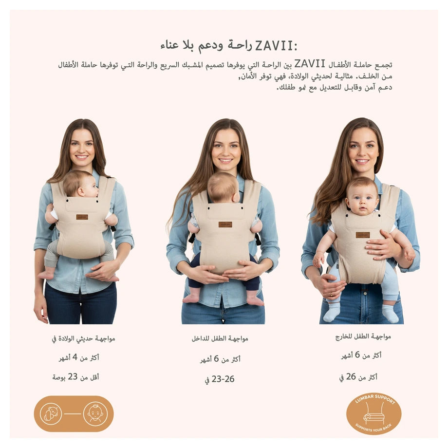 Neobreez Zavii Convertible Baby Carrier Newborn-Toddler (Cream)