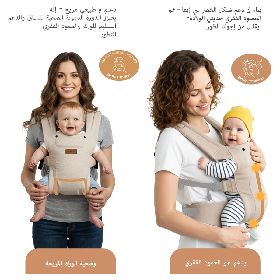 Neobreez Zavii Convertible Baby Carrier Newborn-Toddler (Cream)