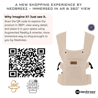Neobreez Zavii Convertible Baby Carrier Newborn-Toddler (Cream)