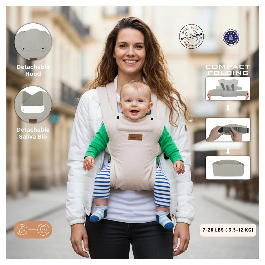 Neobreez Zavii Convertible Baby Carrier Newborn-Toddler (Cream)