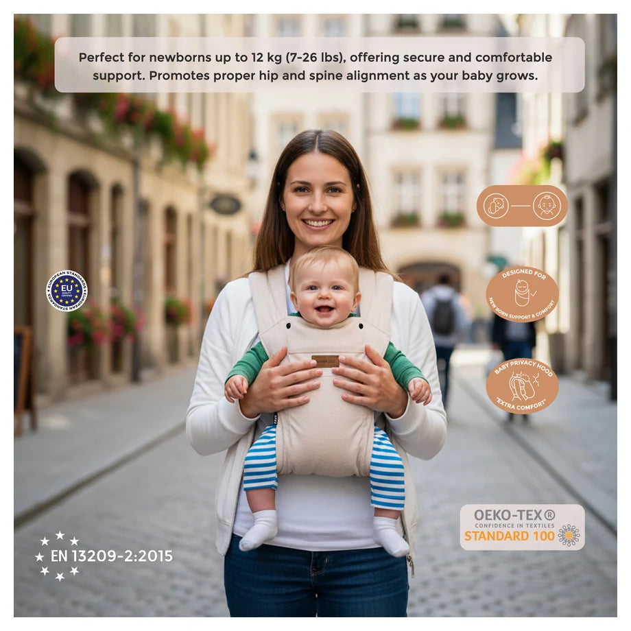Neobreez Zavii Convertible Baby Carrier Newborn-Toddler (Cream)