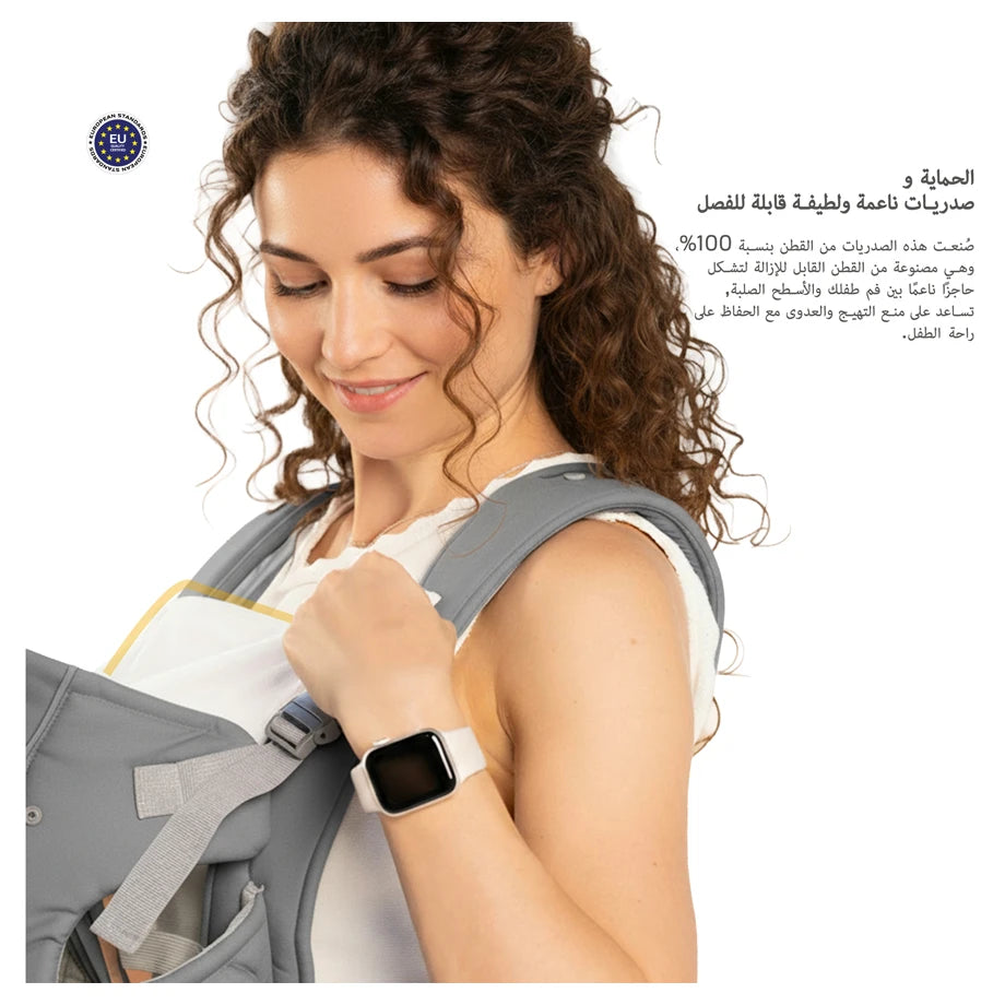 Neobreez Atlix 3-In-1 Convertible Baby Carrier Newborn Toddler (Grey)