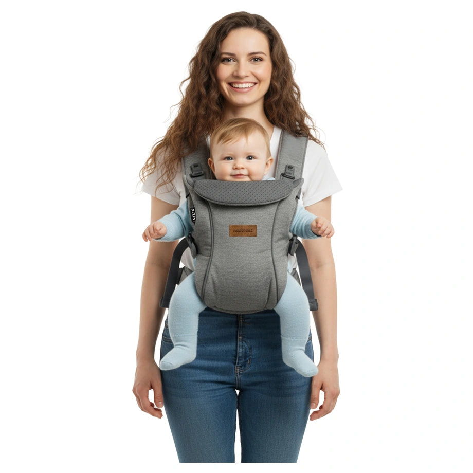 Neobreez Atlix 3-In-1 Convertible Baby Carrier Newborn Toddler (Grey)