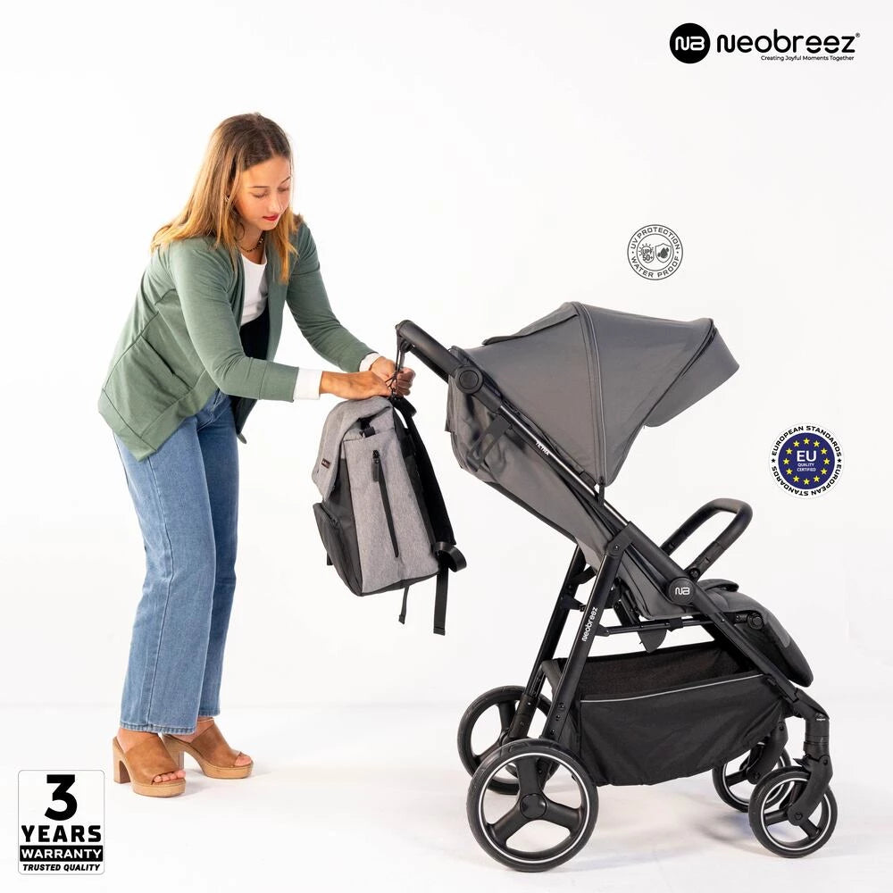 حقيبة ظهر للحفاضات Neobreez ZORI مع جيوب معزولة وسعة كبيرة (أسود) حقيبة ظهر للحفاضات Neobreez ZORI مع جيوب معزولة وسعة كبيرة (أسود)
