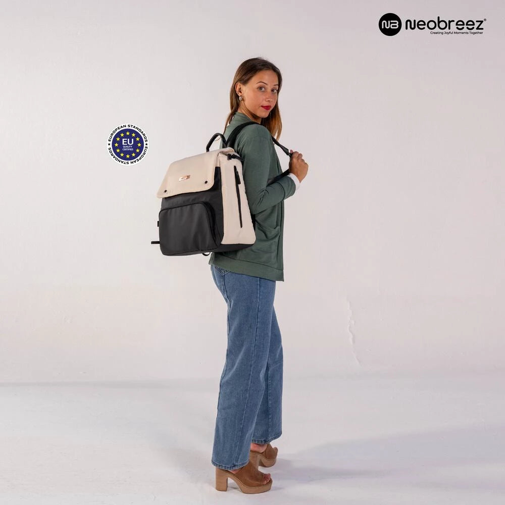 حقيبة ظهر للحفاضات Neobreez ZORI مع جيوب معزولة وسعة كبيرة (أسود) حقيبة ظهر للحفاضات Neobreez ZORI مع جيوب معزولة وسعة كبيرة (أسود)