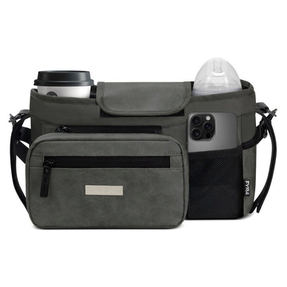 Neobreez FYRA Stroller Organizer Caddy W/Insulated Cup Holder (Dark Grey)