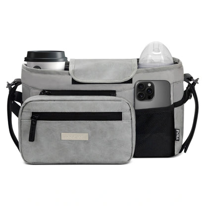 Neobreez Fyra Stroller Organizer Caddy W/ Insulated Cup Holder (Stone Grey)