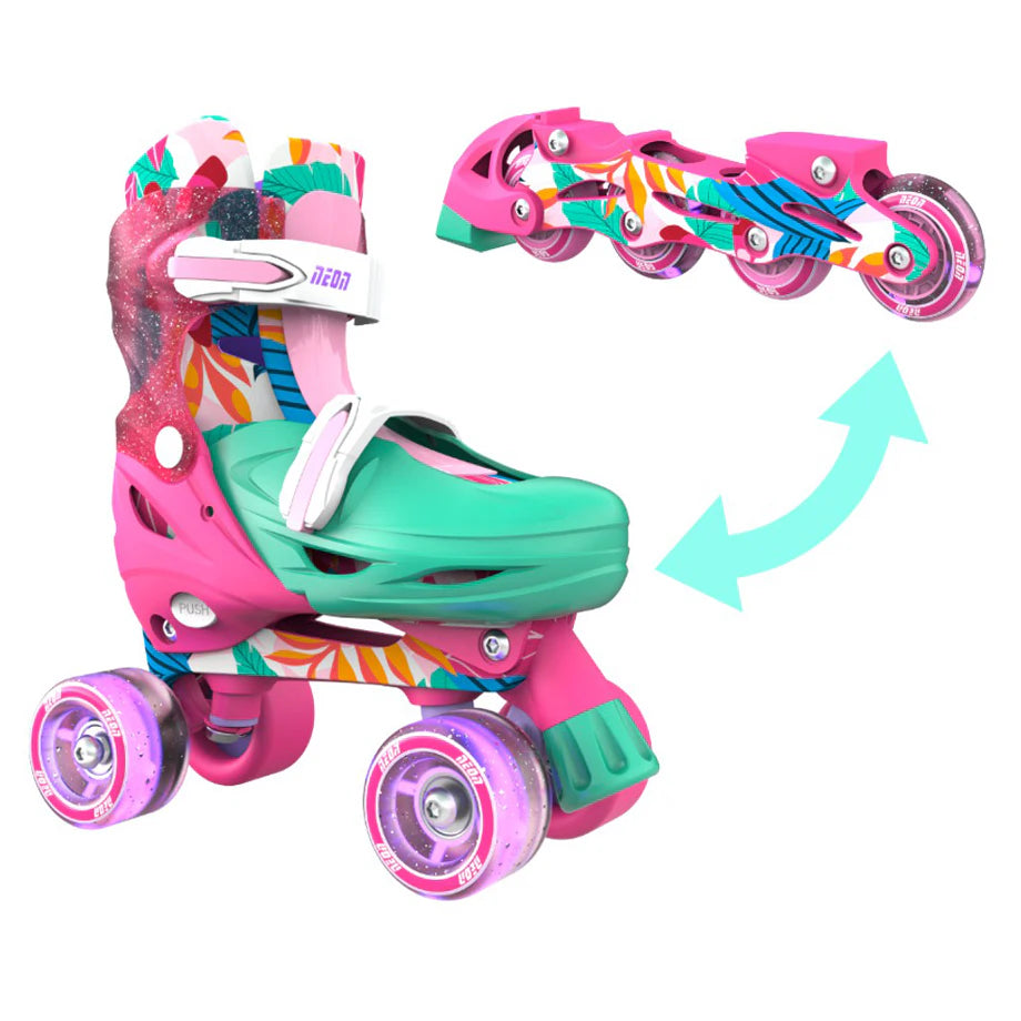 Yvolution Neon Combo Skates (Floral)