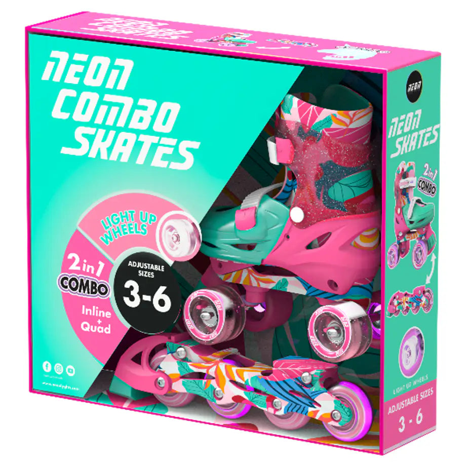 Yvolution Neon Combo Skates (Floral)