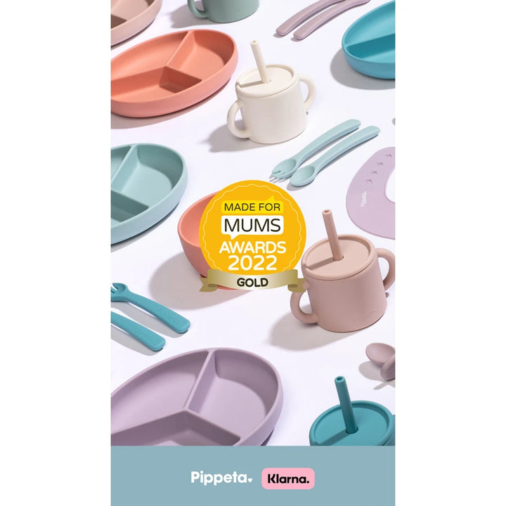 Pippeta Silicone Cup + Straw (Sky Blue)