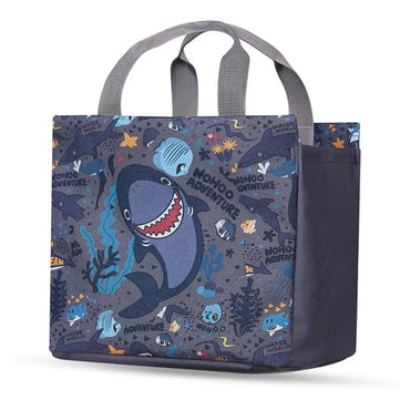 Nohoo Kids Tuition Bag/Hand Lunch Bag Shark (Grey)