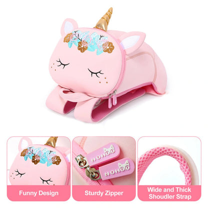 Nohoo Pre School 3D Bag Unicorn Pink (Large)